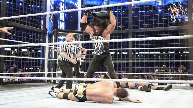 AJ Styles takes a massive shot at LA Knight after attacking him at WWE Elimination Chamber