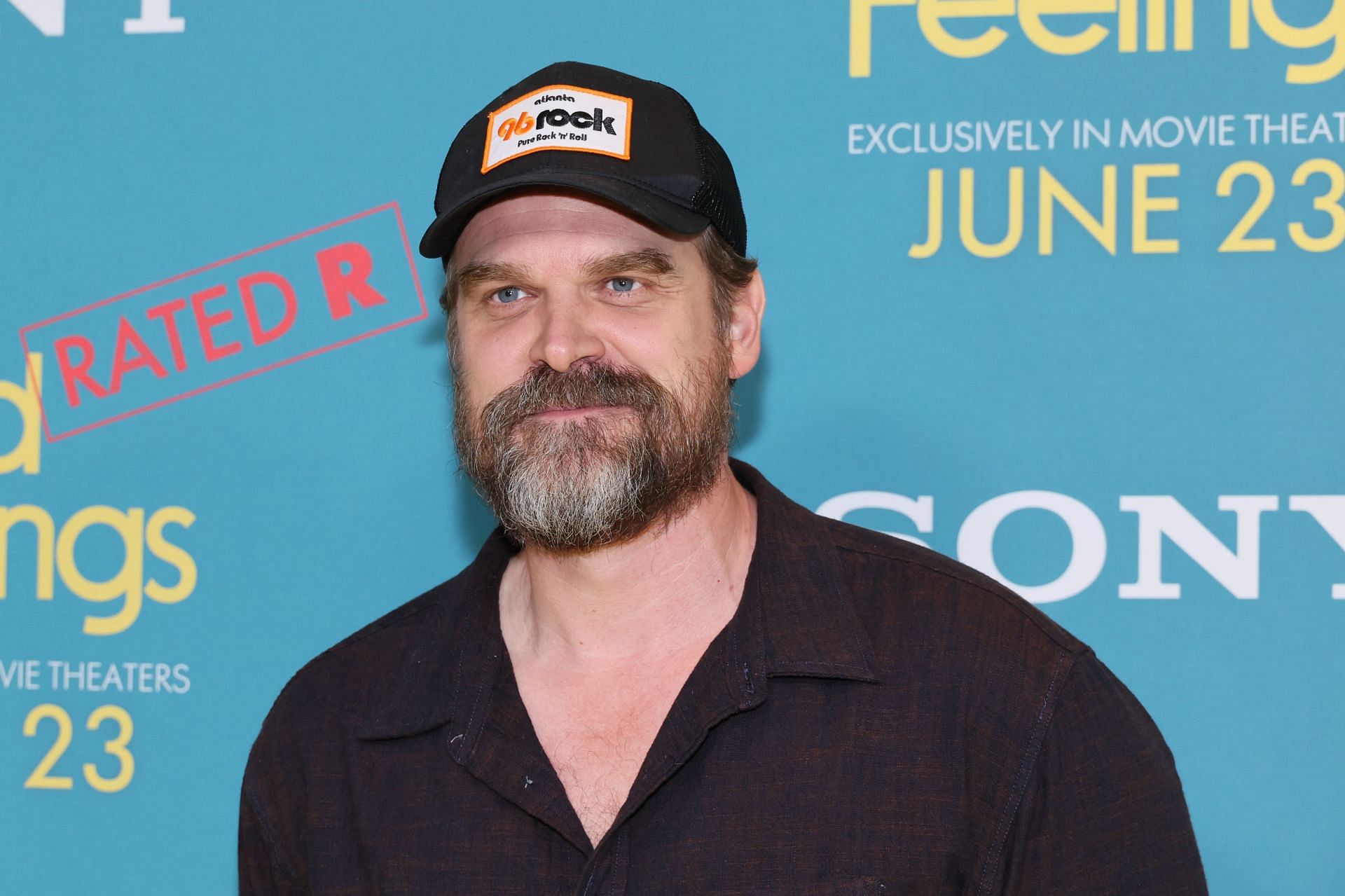 David Harbour at the &quot;No Hard Feelings&quot; New York Premiere (via Getty/Dia Dipasupil)