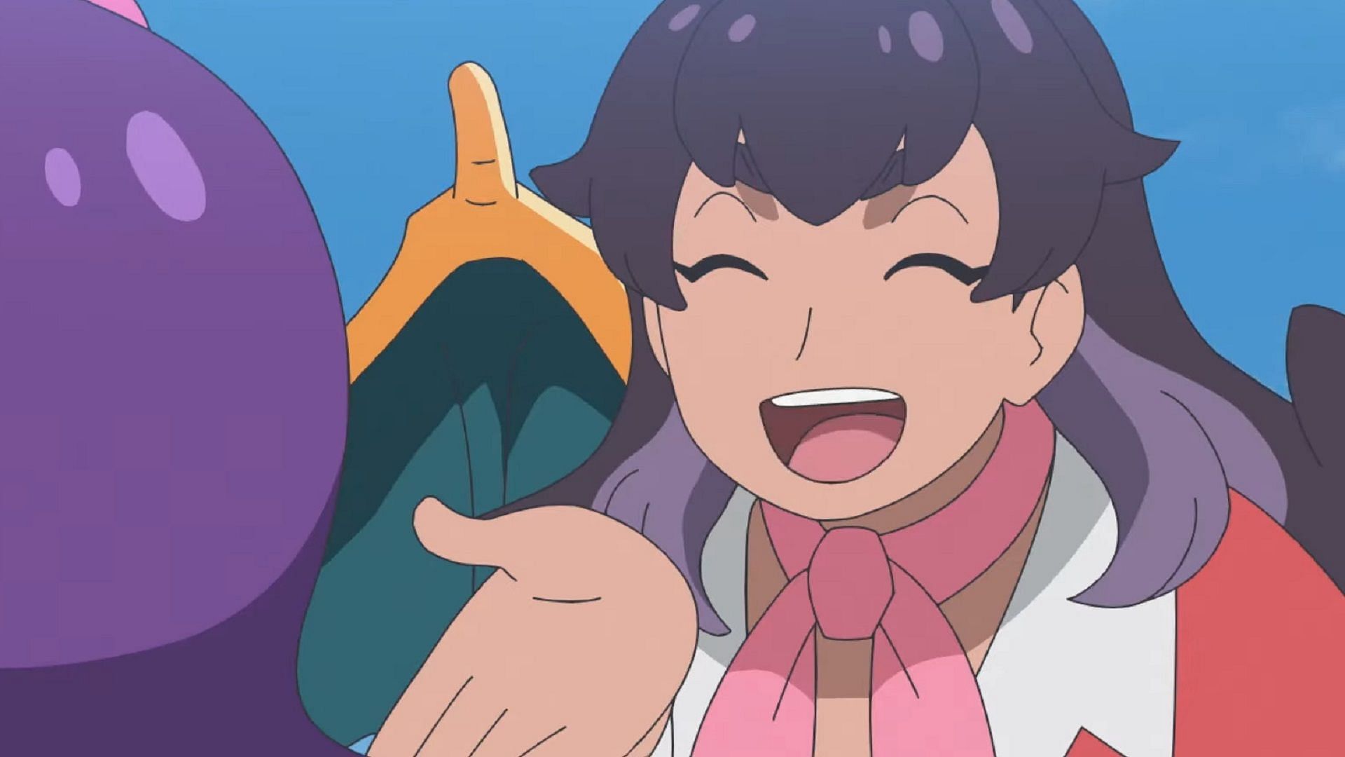 Dot&#039;s mom Blanca arrives on the Brave Olivine in Pokemon Horizons Episode 41 (Image via The Pokemon Company)