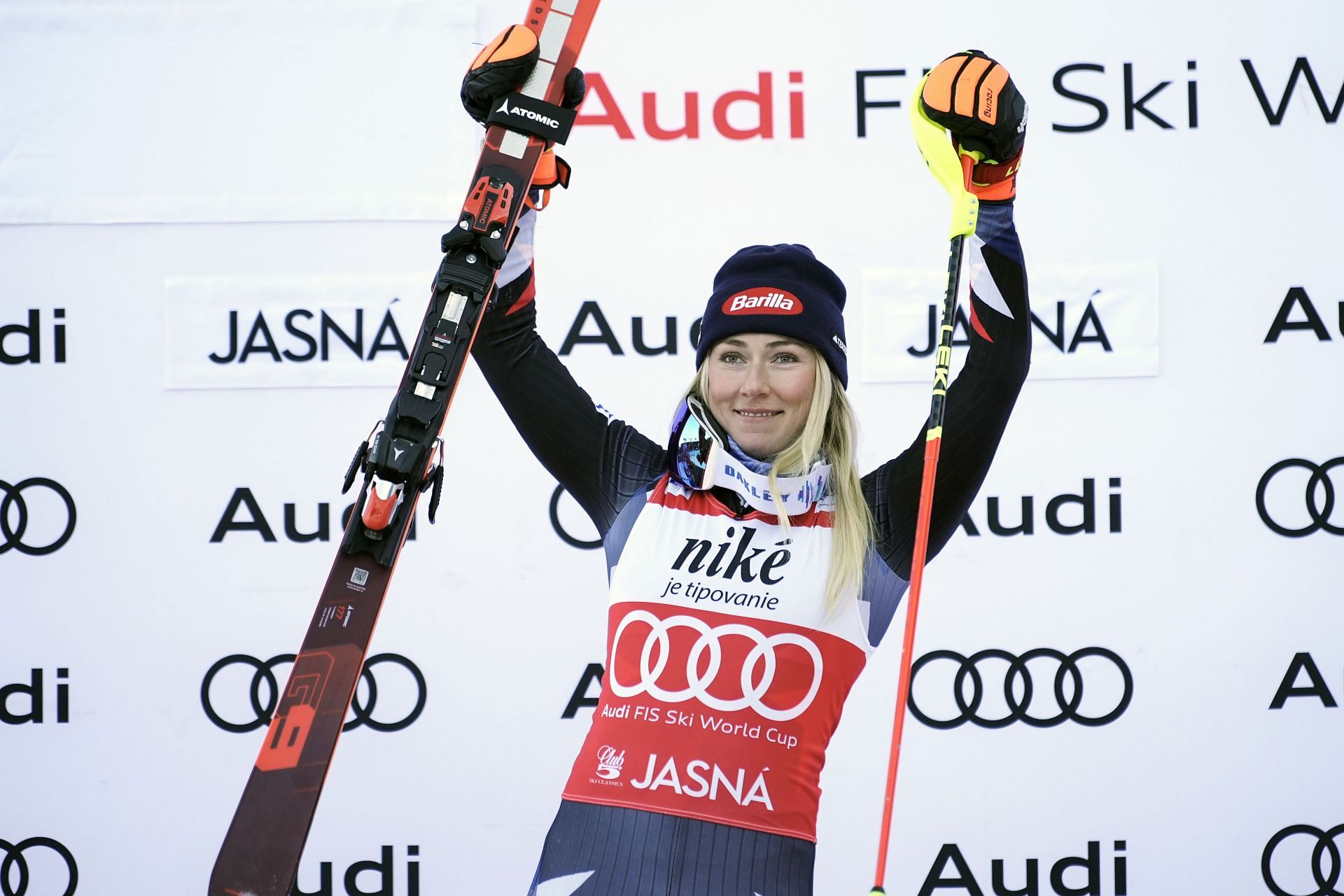 Mikaela Shiffrin at Audi FIS Alpine Ski World Cup - Women&#039;s Slalom