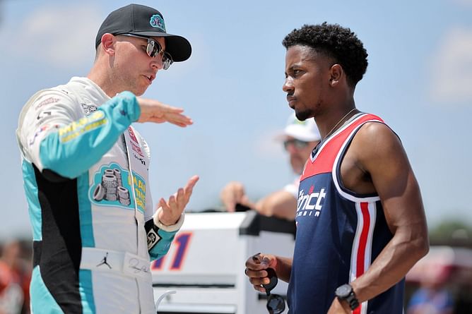 "He could be the next level" - Denny Hamlin on Rajah Caruth's potential post maiden NASCAR Truck win in Las Vegas