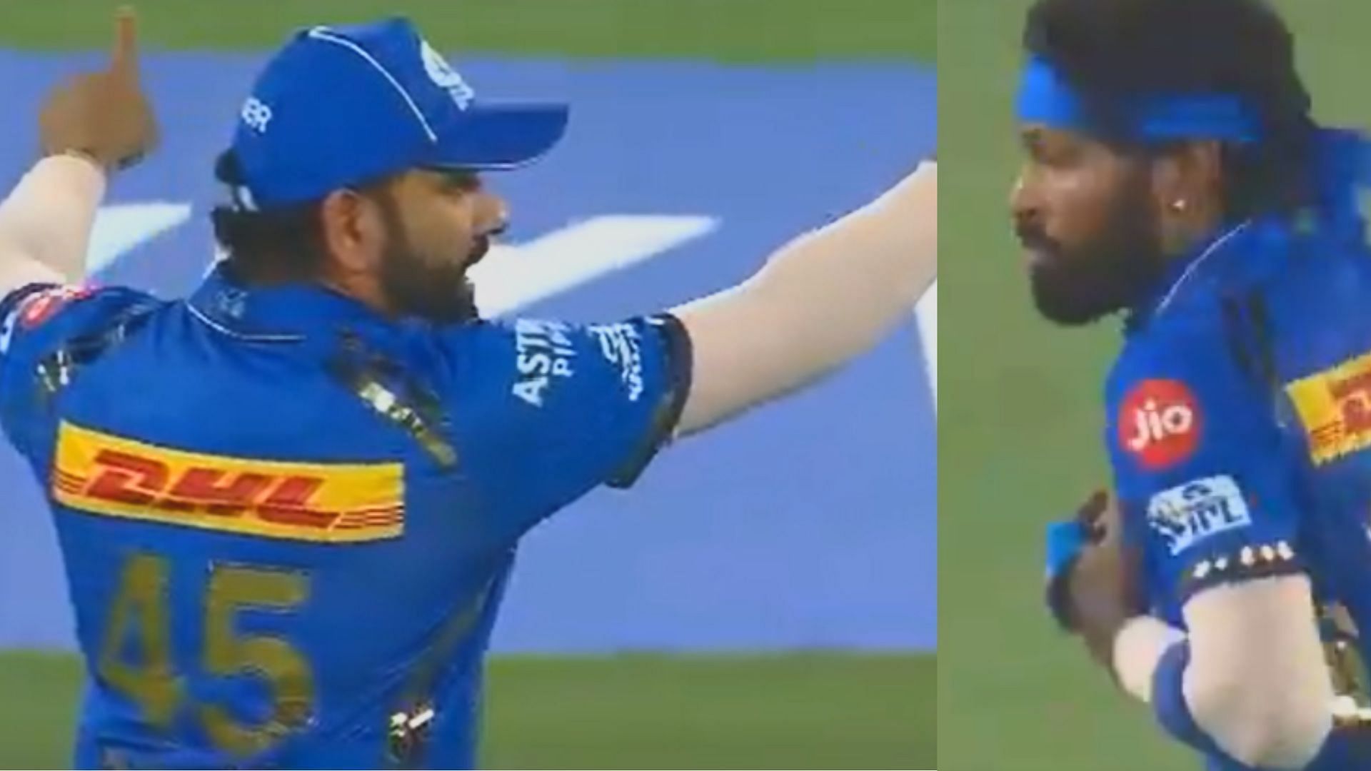 Snippets from Rohit Sharma setting the field for MI
