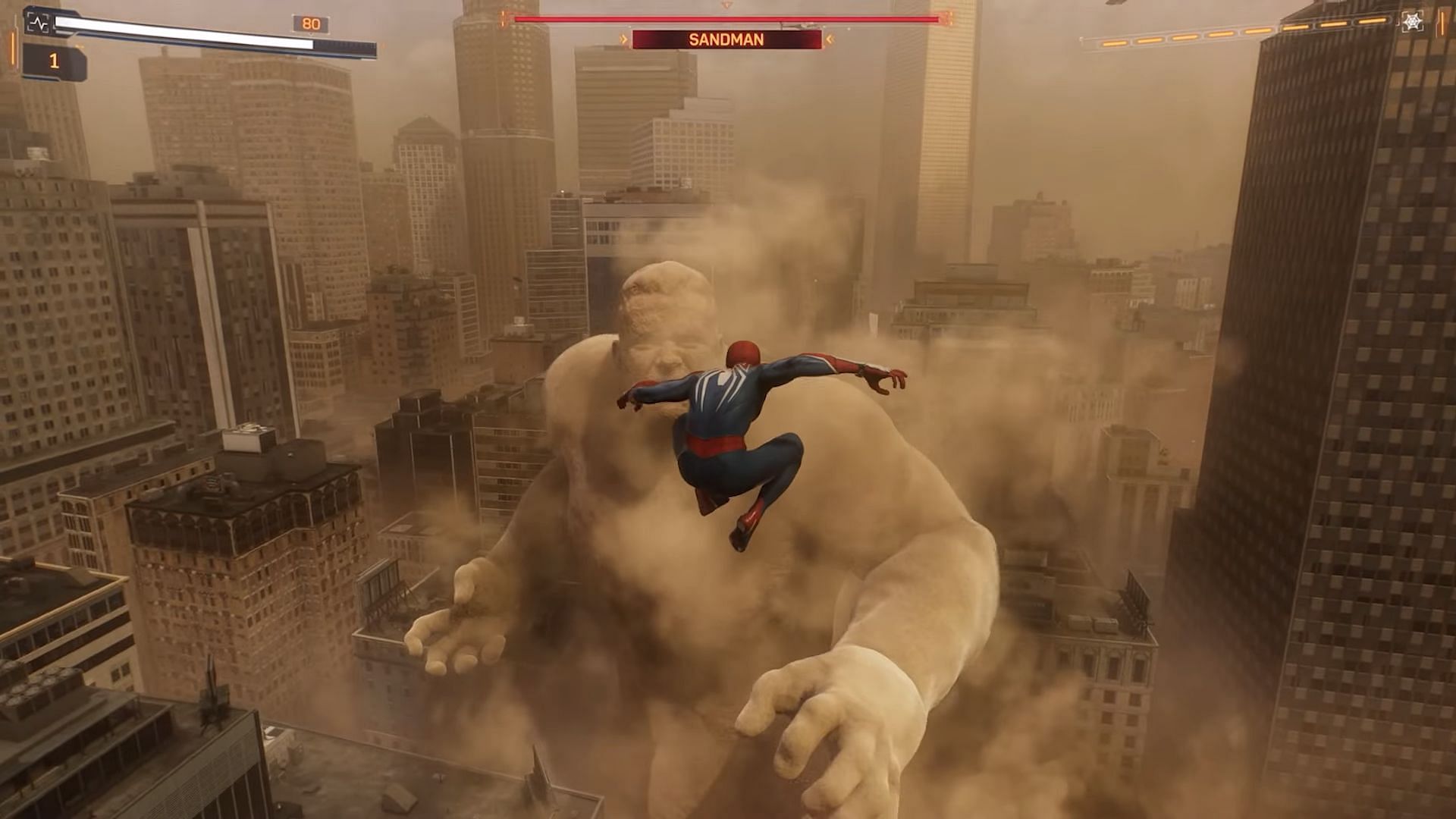 Sandman in Spider-Man 2 (Image via Sony Interactive Entertainment/ Game Guides Channel on YouTube)