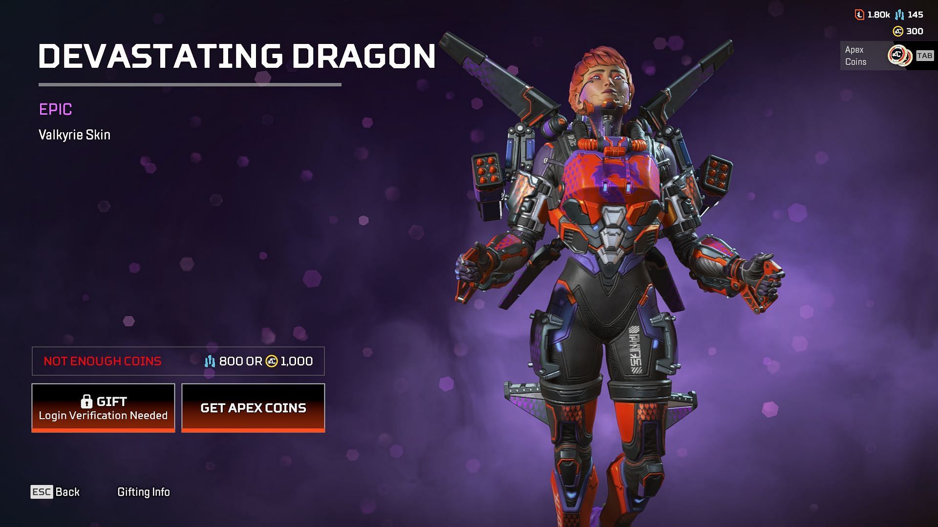 Valkyrie Skin of Inner Beast Collection Event(Image via Respawn Entertainment)