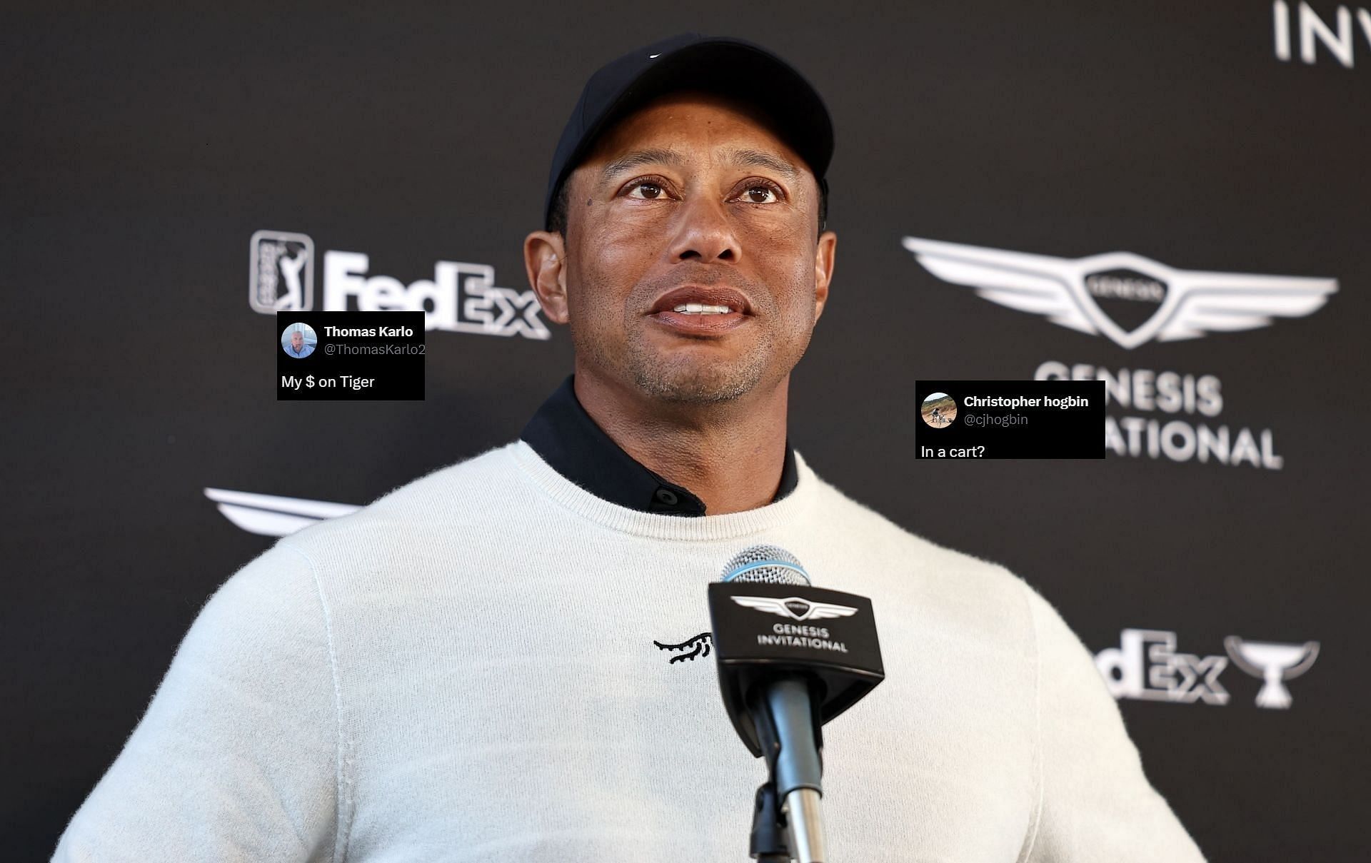 Tiger Woods practices at the Augusta National