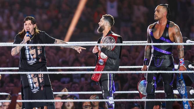 Finn Balor sends a message to Judgment Day stablemates Damian Priest and Dominik Mysterio