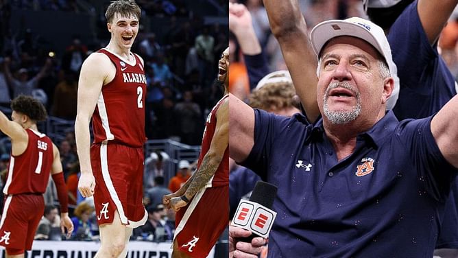 "Preach it", "Absolutely sickening": Auburn fans left debating over Bruce Pearl praising Alabama's Grant Nelson for win against No.1 UNC