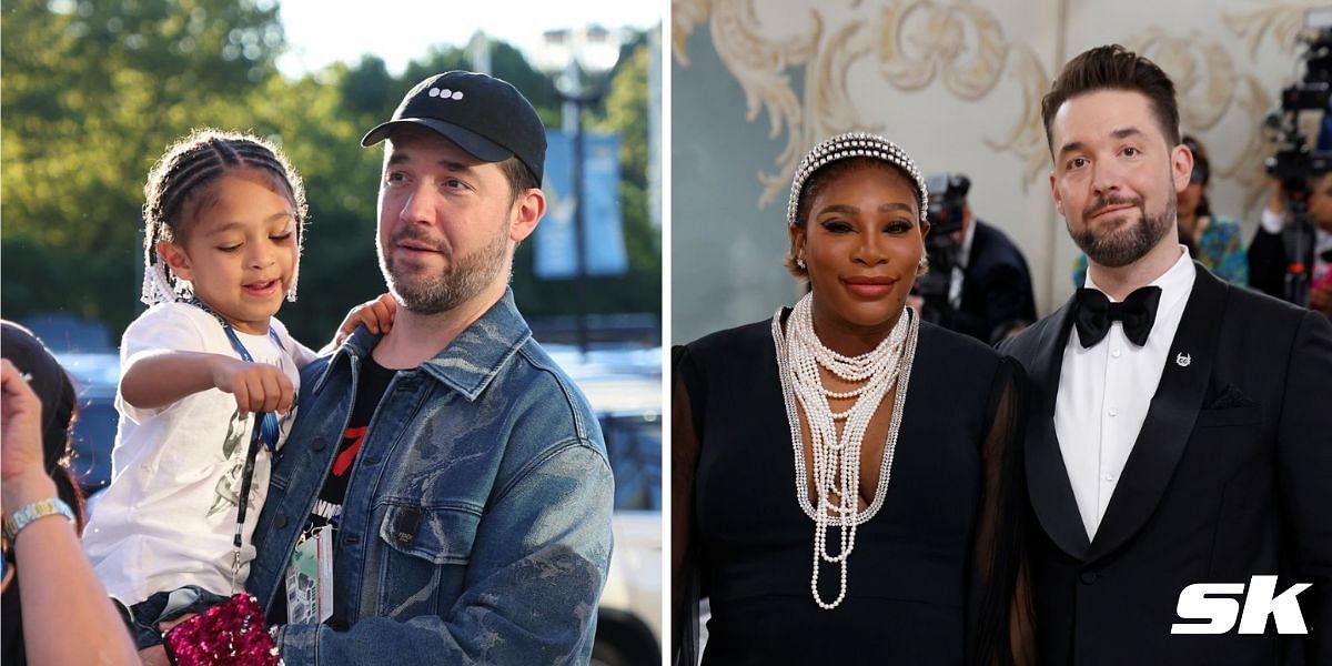 Serena Williams and husband Alexis Ohanian with daughter Olympia