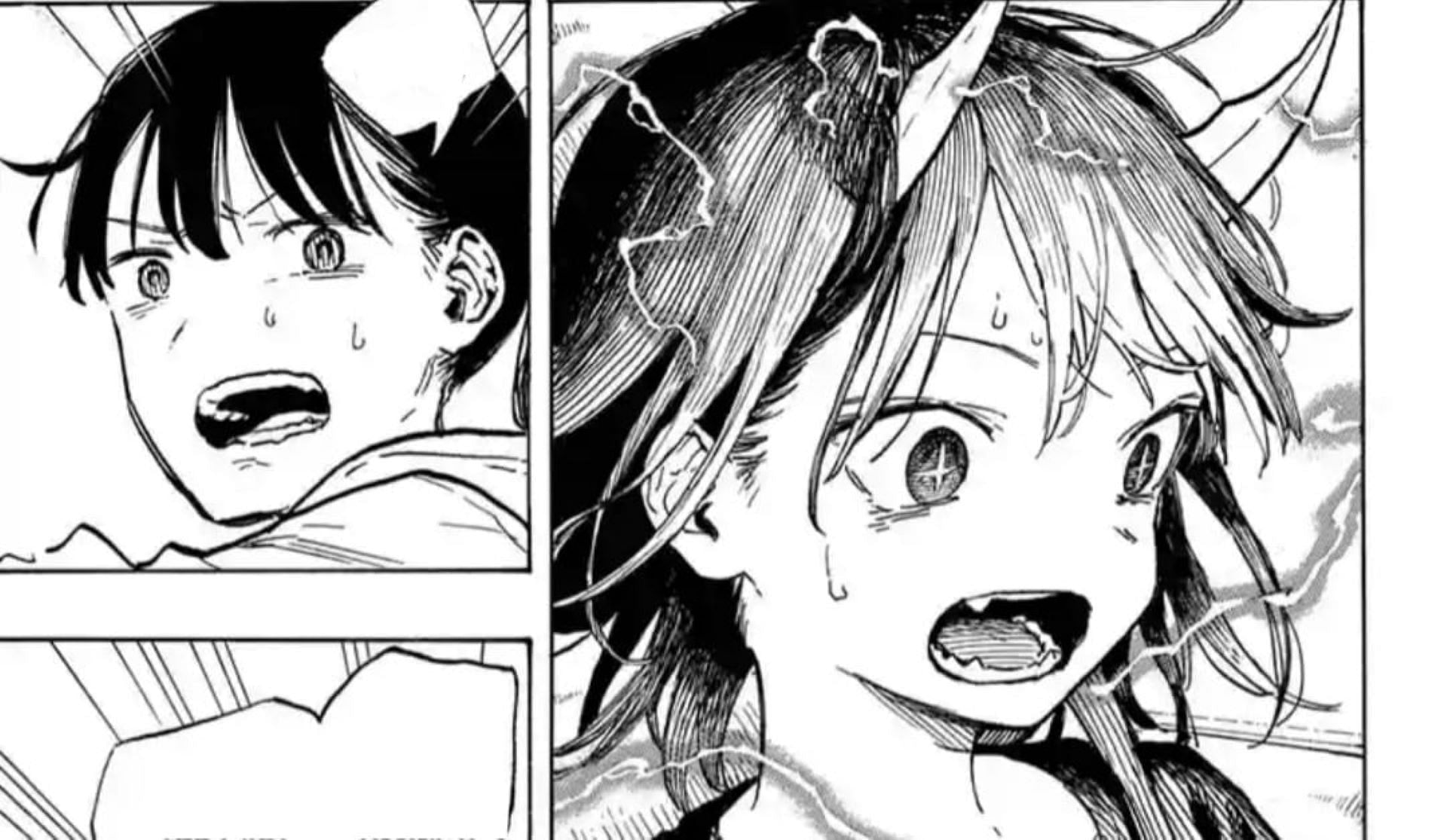 Ruri&#039;s random static outburst (Image via Masaoki Shindo/Shueisha)