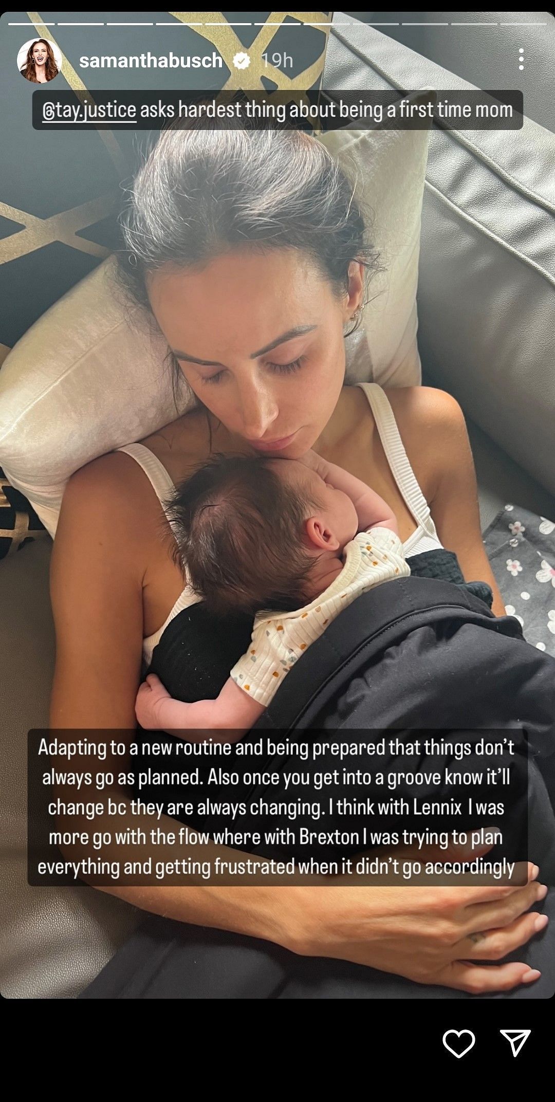 @tay.justice asks hardest thing about being a first time mom