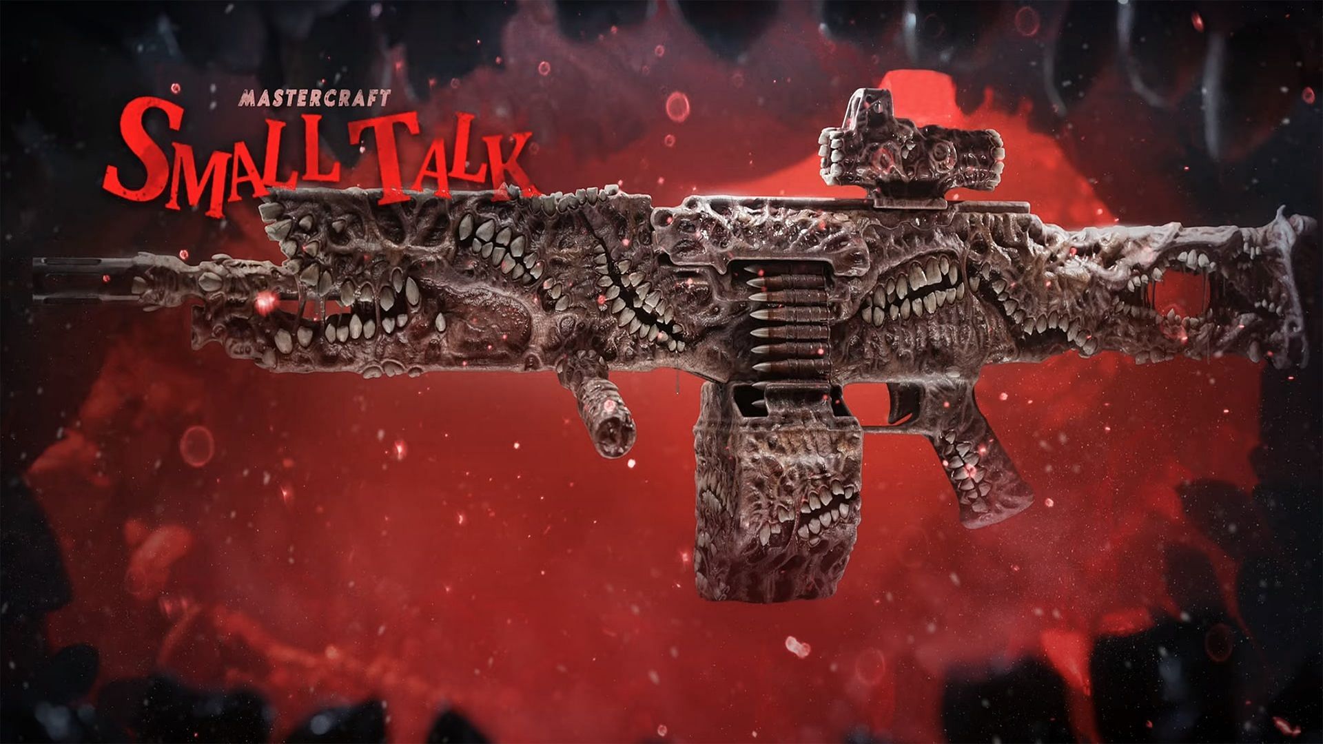 An animated weapon blueprint in the Small Talk Mastercraft bundle of MW3 and Warzone