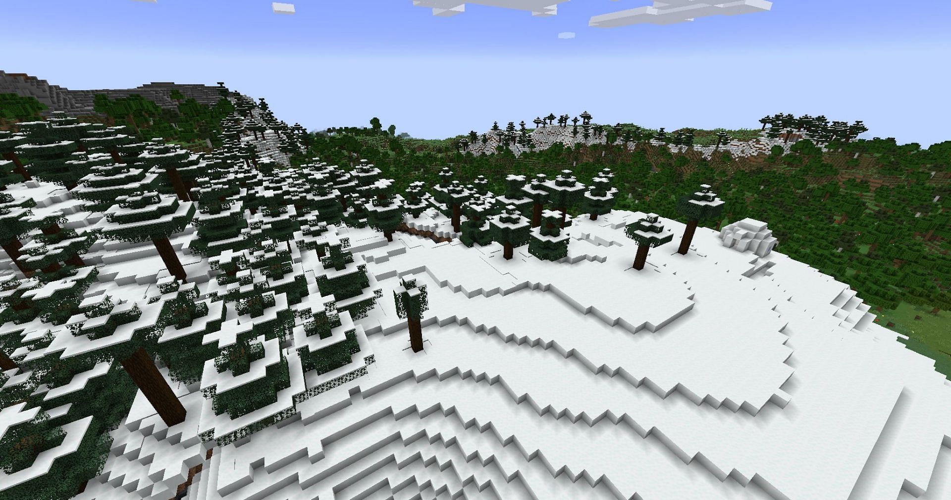 Igloos make snowy slopes worth checking out for villager trading (Image via Mojang Studios)
