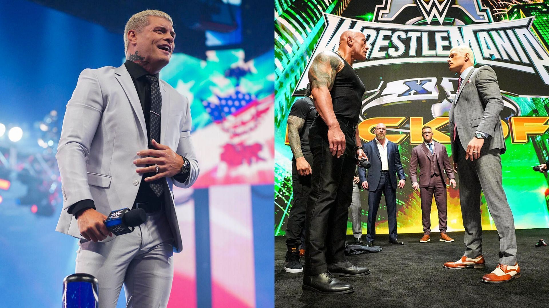 Cody Rhodes and The Rock will cross paths in a tag team match
