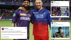 "Iyer is a dummy captain" - Fans mock Shreyas Iyer as he fumbles playing XI during KKR vs RCB toss in IPL 2024