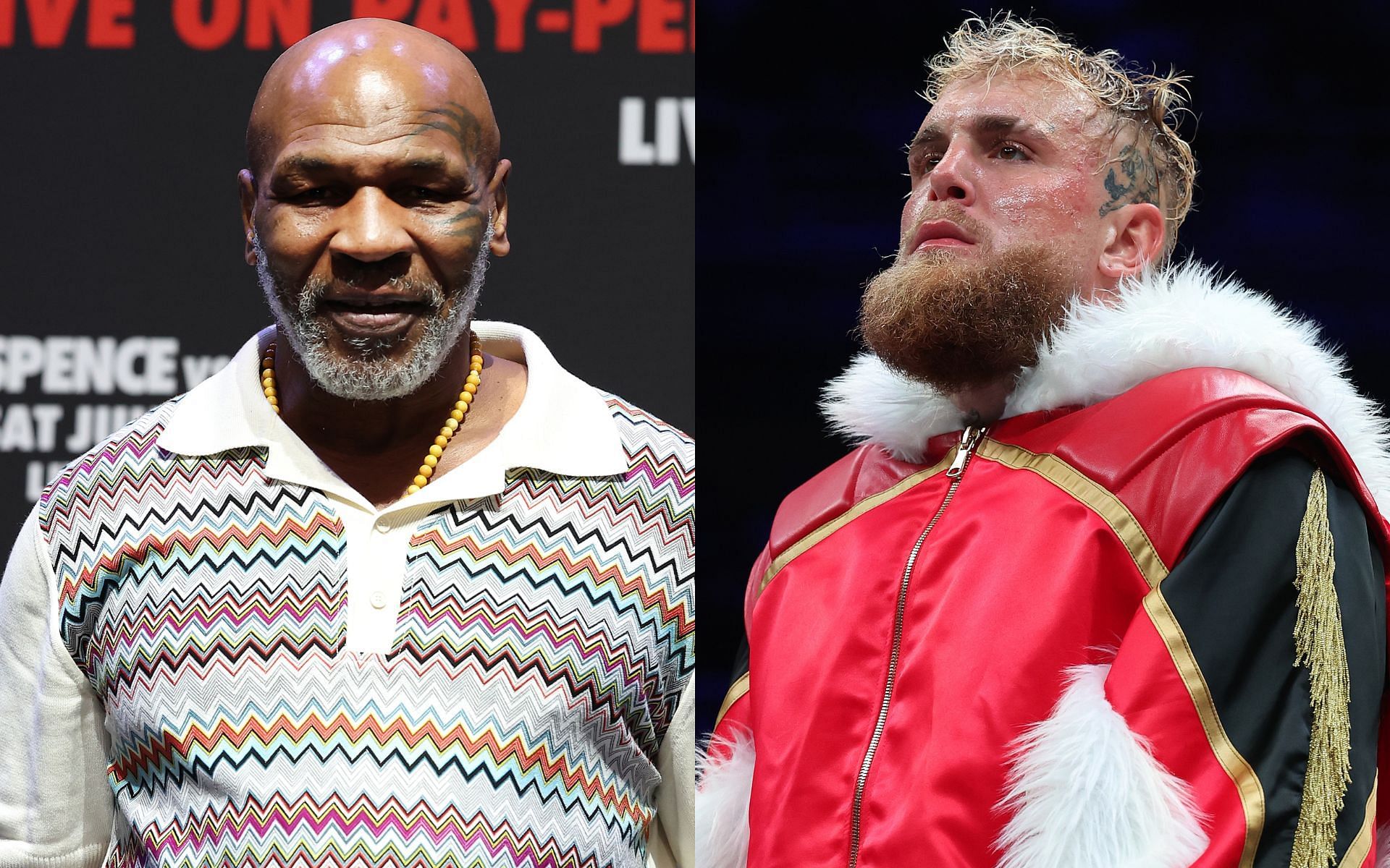Mike Tyson (left) seems primed to clash against Jake Paul (right), returning to the squared circle for the first time since November 2020 [Images courtesy: Getty Images]