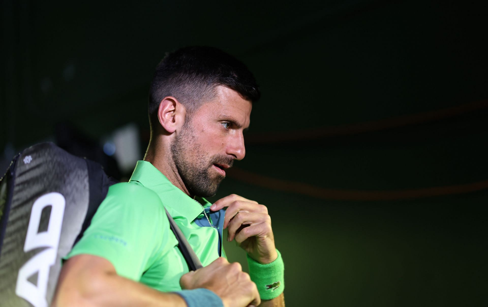 Novak Djokovic at the 2024 BNP Paribas Open in Indian Wells, California - Getty Images
