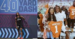 Texas WR Xavier Worthy gets a special shoutout from his mother after record-breaking 40-yard dash: "Fastest guy in the history of the [NFL] Combine"