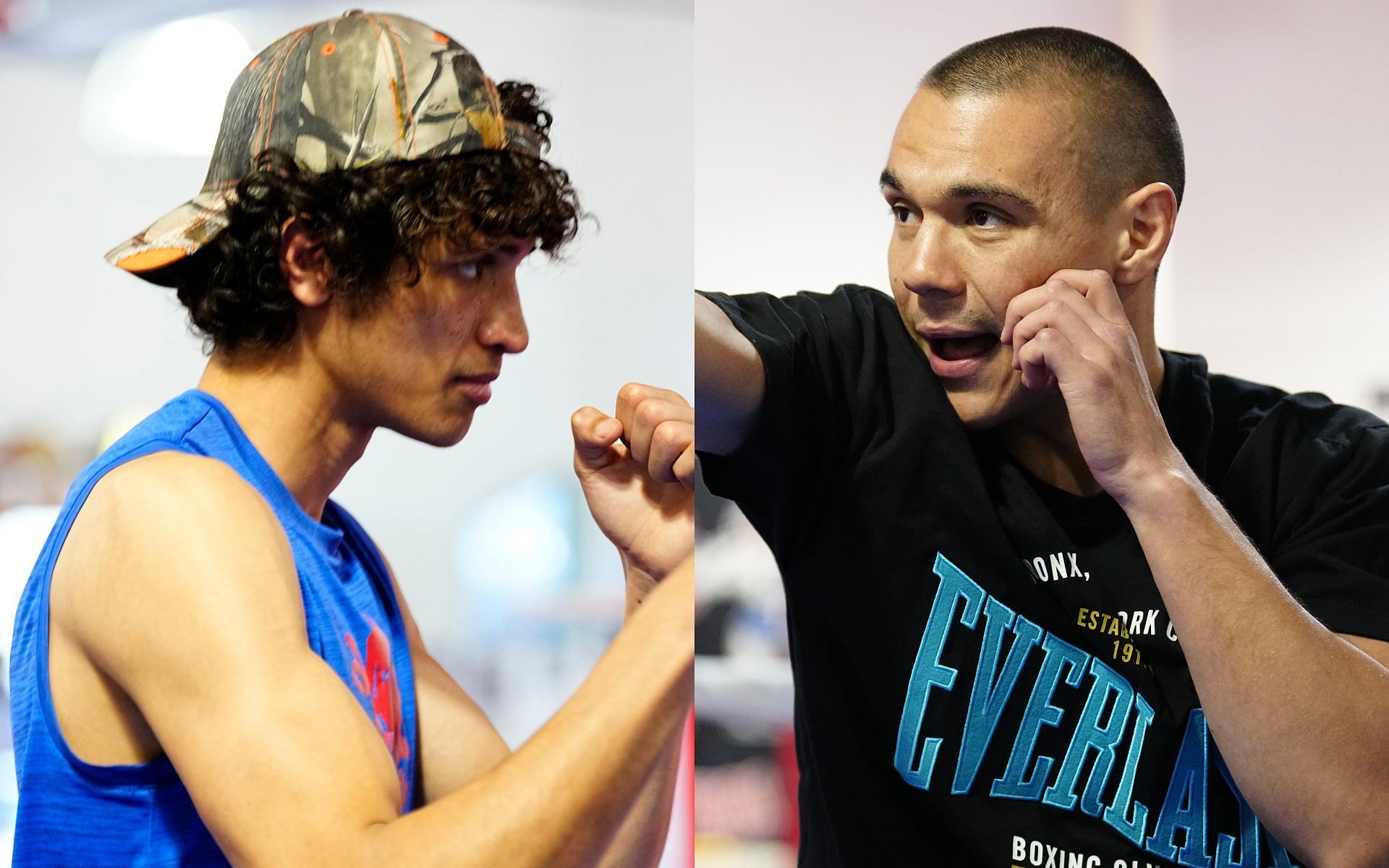 Sebastian Fundora (left) will look to shock the world by beating Tim Tszyu (right) on short notice [Images courtesy: Getty Images]