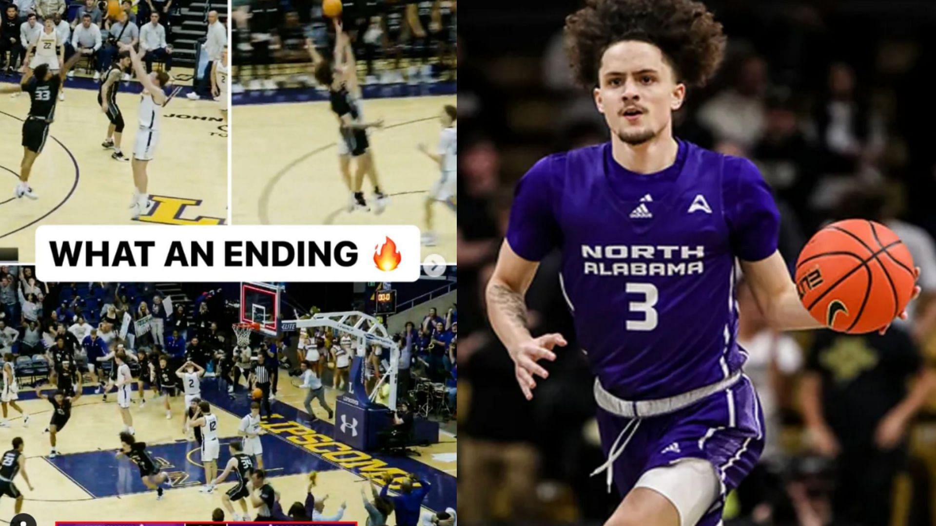 KJ Johnson shoots the buzzer-beating game winner for North Alabama.