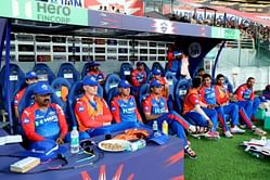 Why was play halted in the first over of DC's chase against RR in IPL 2024 match?