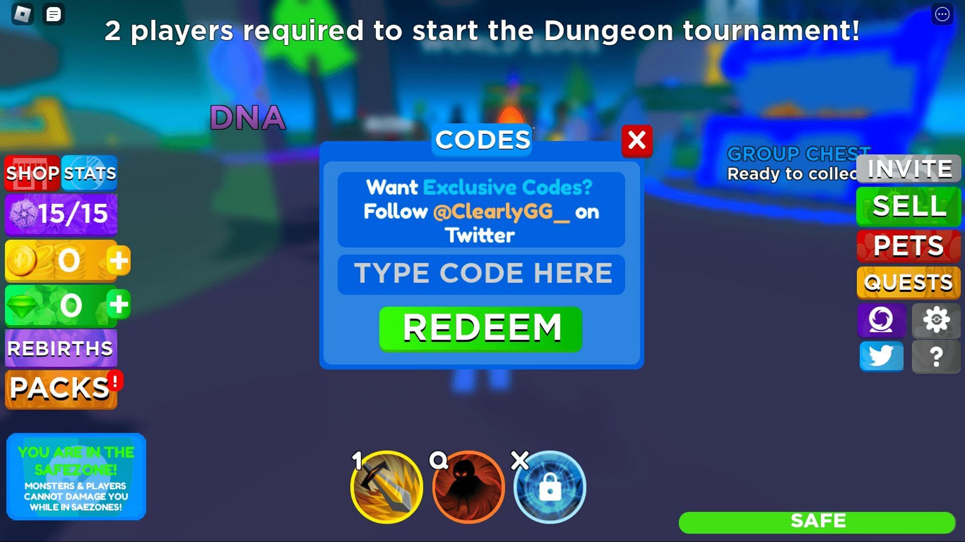 Redeem codes in Monster Quest Simulator (Roblox || Sportskeeda)