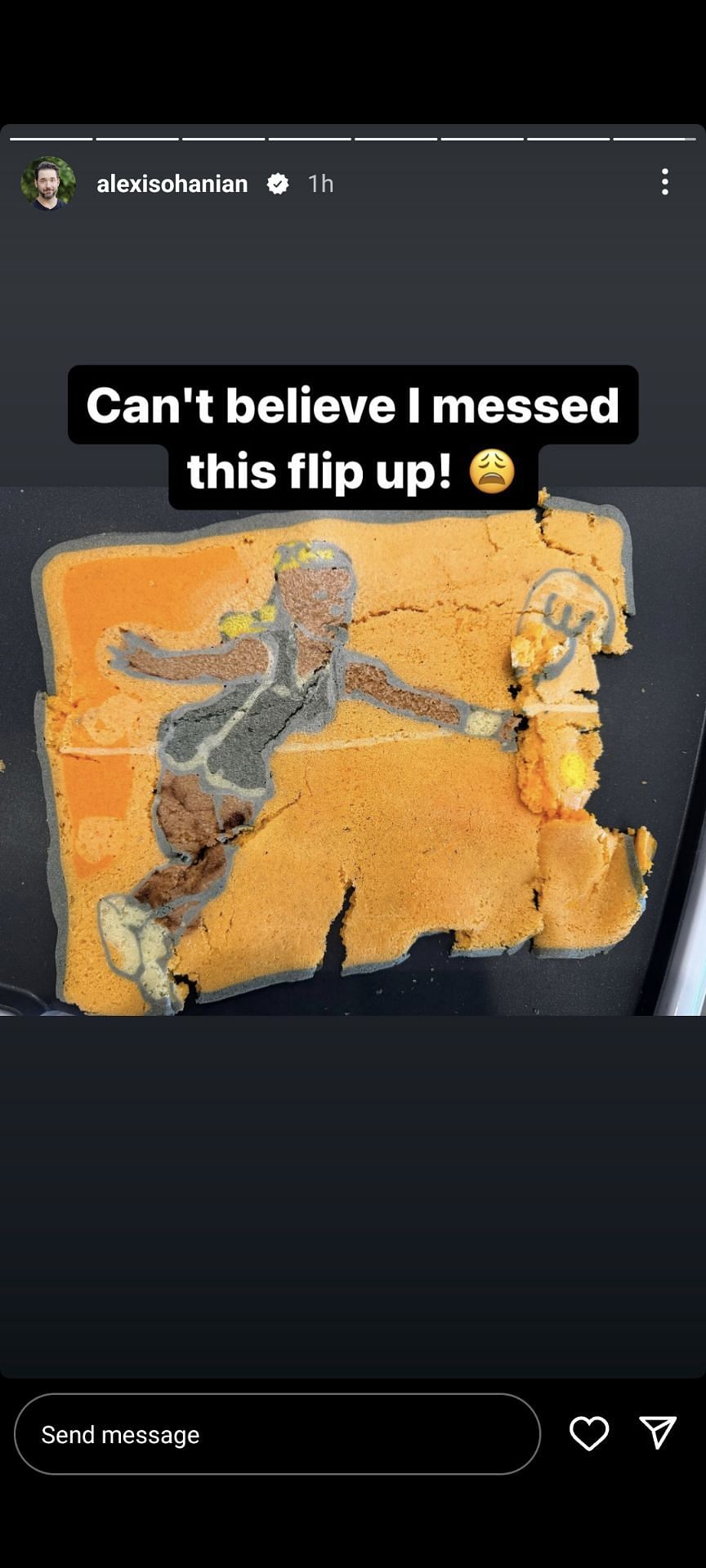 Serena Williams&#039; husband Alexis Ohanian&#039;s Instagram post featuring his failed attempt at creating a pancake avatar of his wife