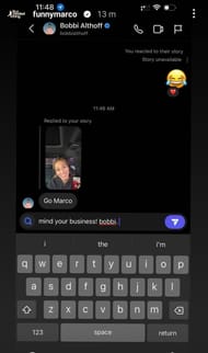 Funny Marco's hilarious response to Bobbi Althoff's comments