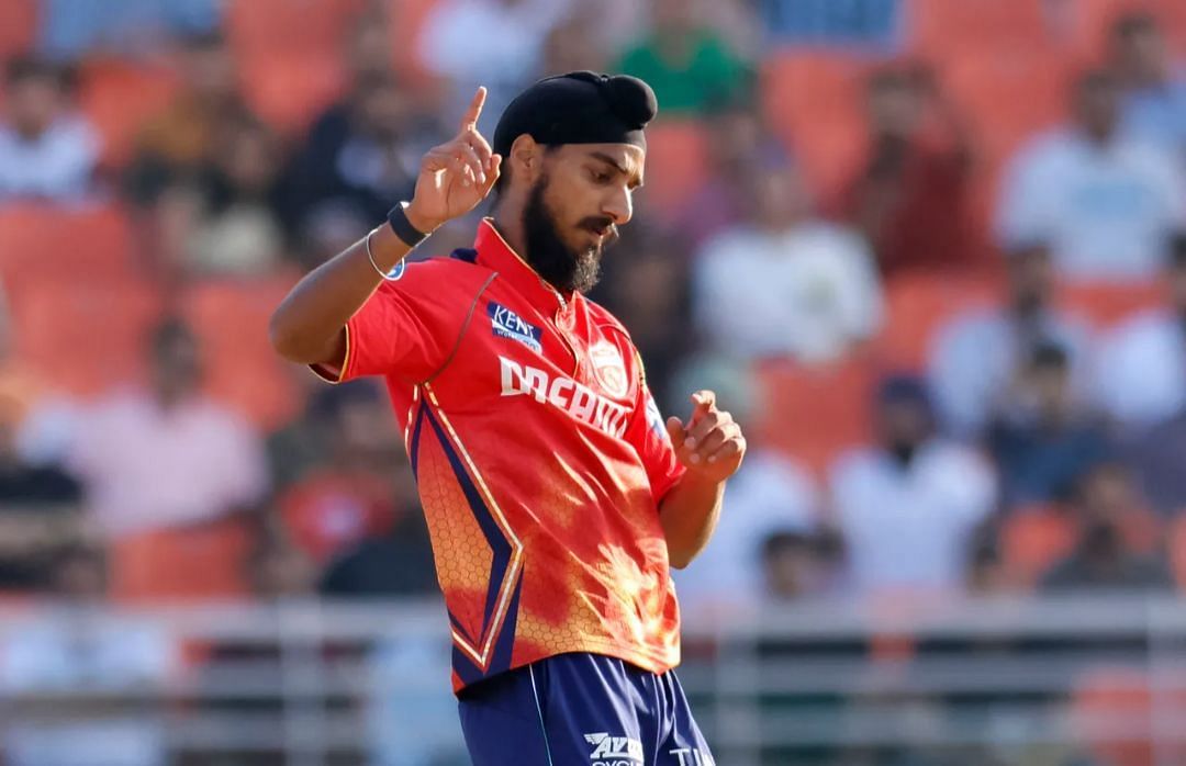 Arshdeep Singh celebrating a wicket vs DC