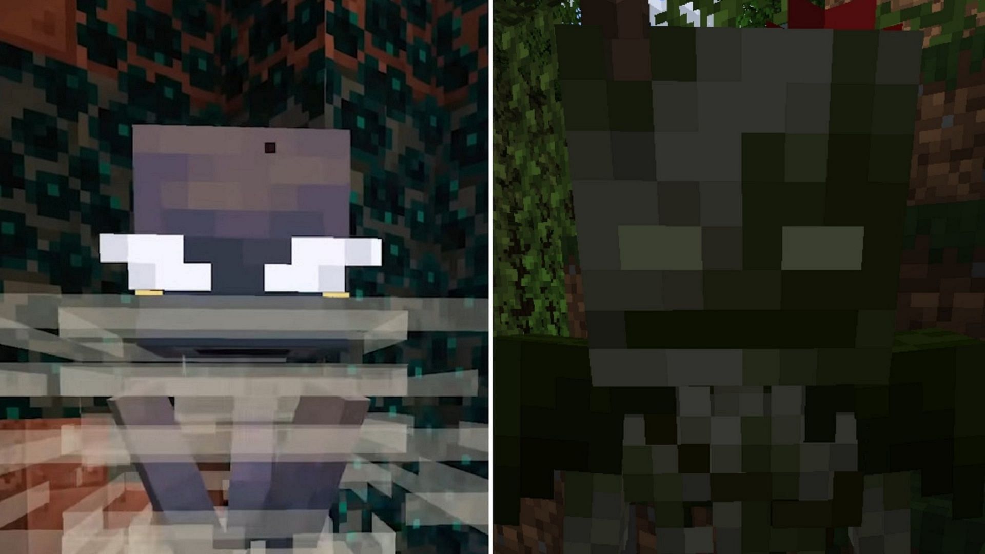 The breeze and the bogged are two new hostile mobs arriving in future updates (Image via Mojang)