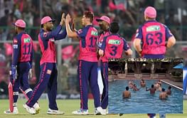 Sanju Samson-led RR unwind by playing pool volleyball after 12-run win over DC in IPL 2024