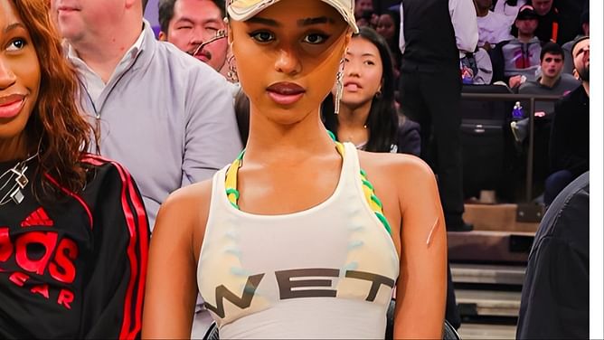 Grammy winner Tyla dazzles in controversial Yeezy x Mowalola 'WET' top at Knicks-Nets game