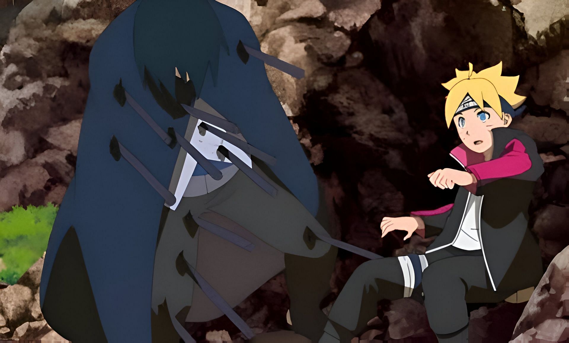 Sasuke (left) and Boruto (right) as seen in the anime (Image via Studio Pierrot)