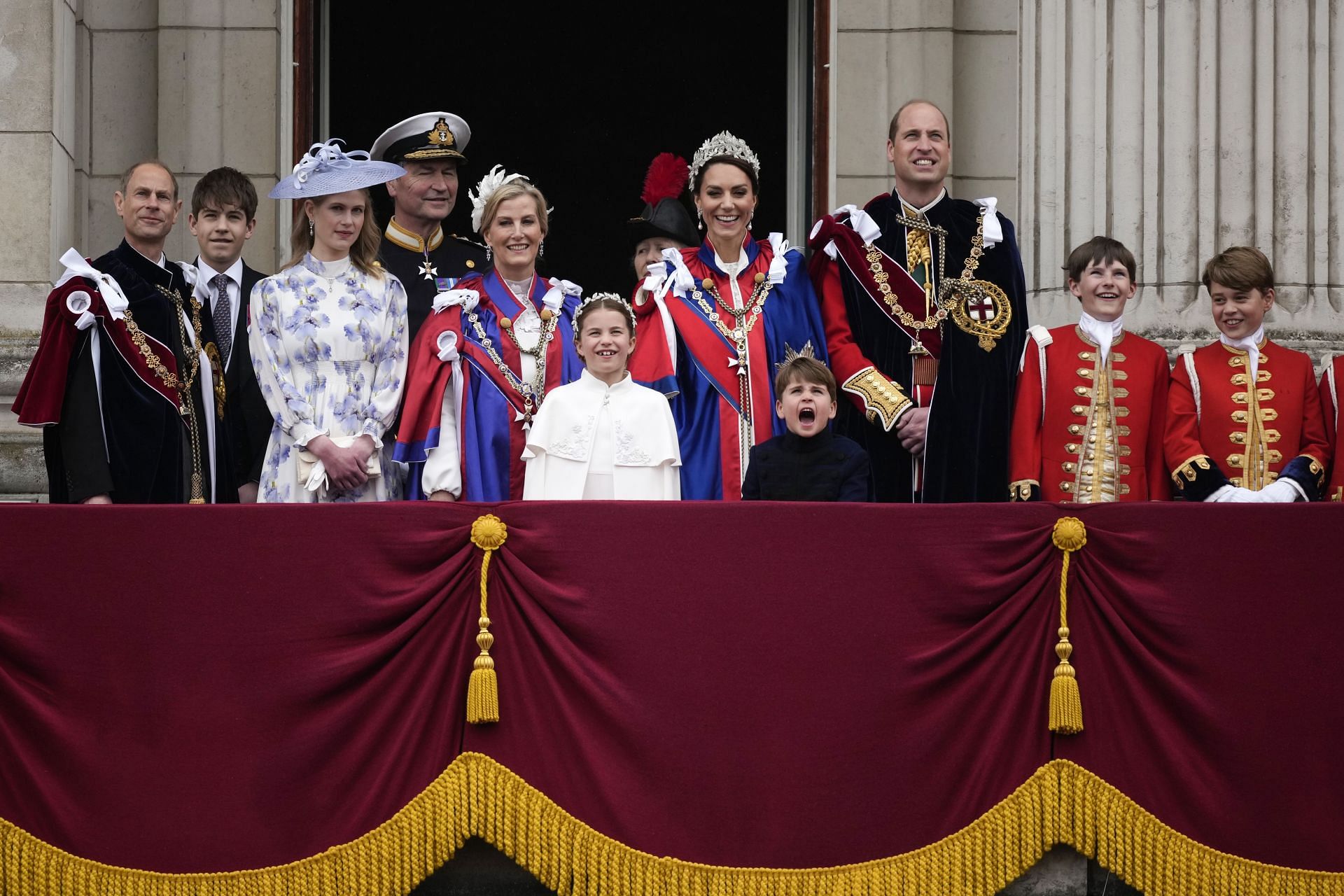 Their Majesties King Charles III And Queen Camilla along with Kate Middleton and Prince William - Coronation Day (Photo by Christopher Furlong/Getty Images)