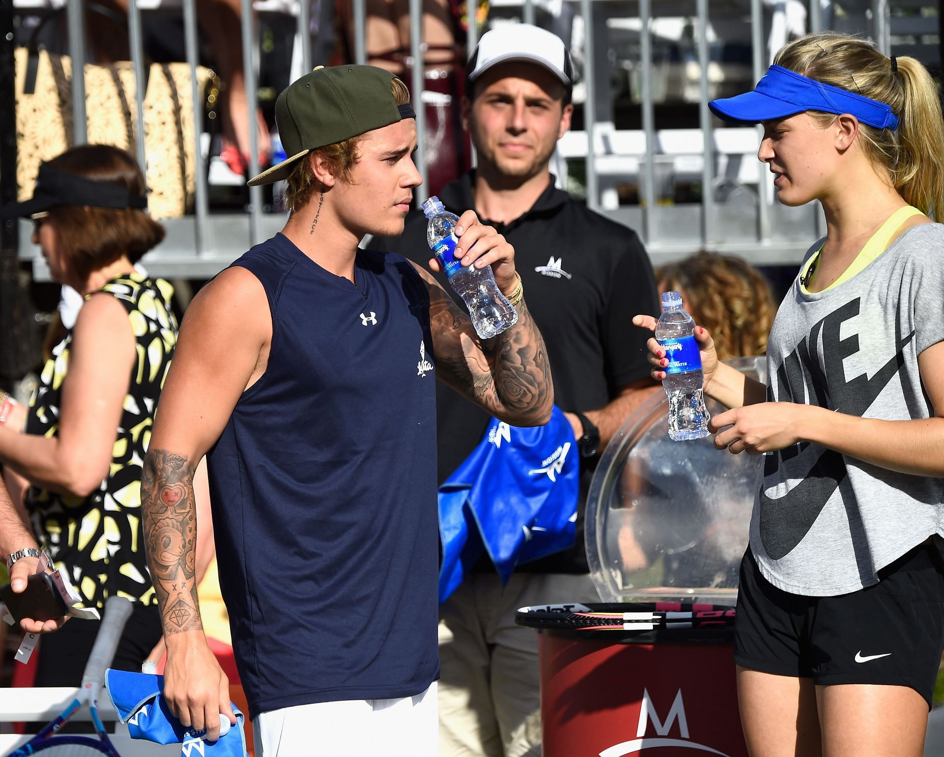 Justin Bieber and Eugenie Bouchard at the 11th Annual Desert Smash Hosted By Will Ferrell