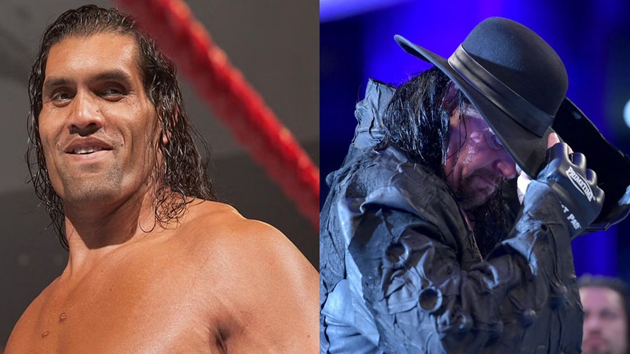 The Great Khali (left) &amp; The Undertaker (right) [Image credits: wwe.com]