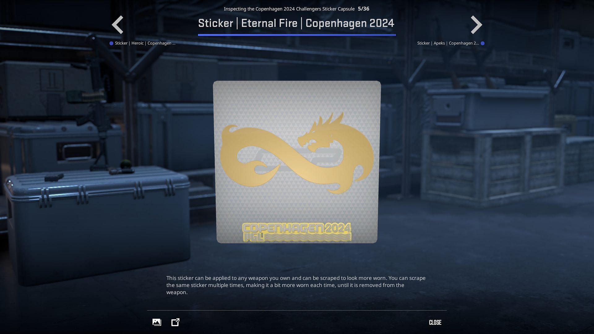 Eternal Fire sticker (Image via Valve)