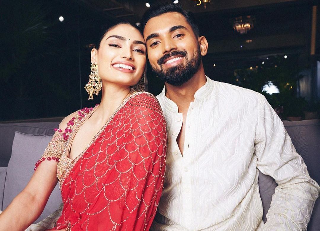 KL Rahul with his wife