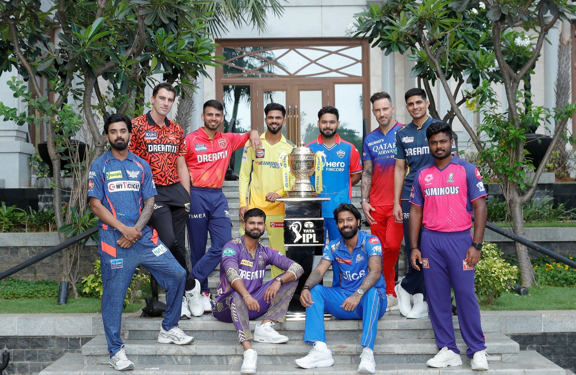All the captains of the IPL teams posing together ahead of new season. 