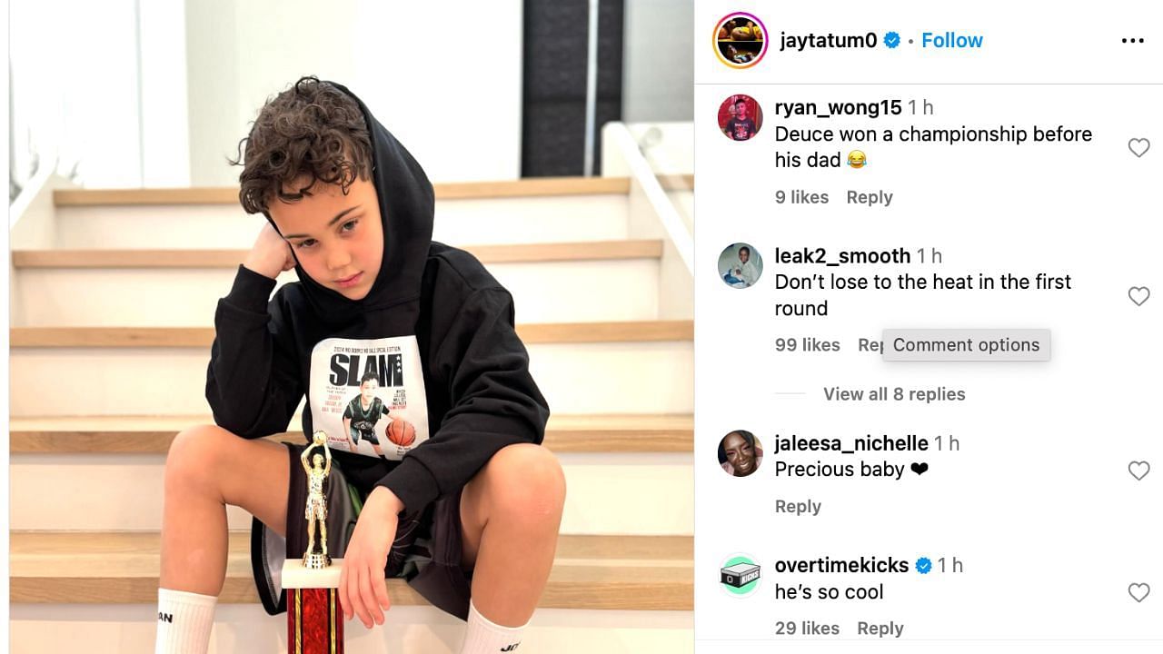 Fans hilariously roasted Jayson Tatum after Deuce posed with a picture