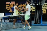 Carlos Alcaraz and Alexander Zverev after their Australian Open quarterfinal