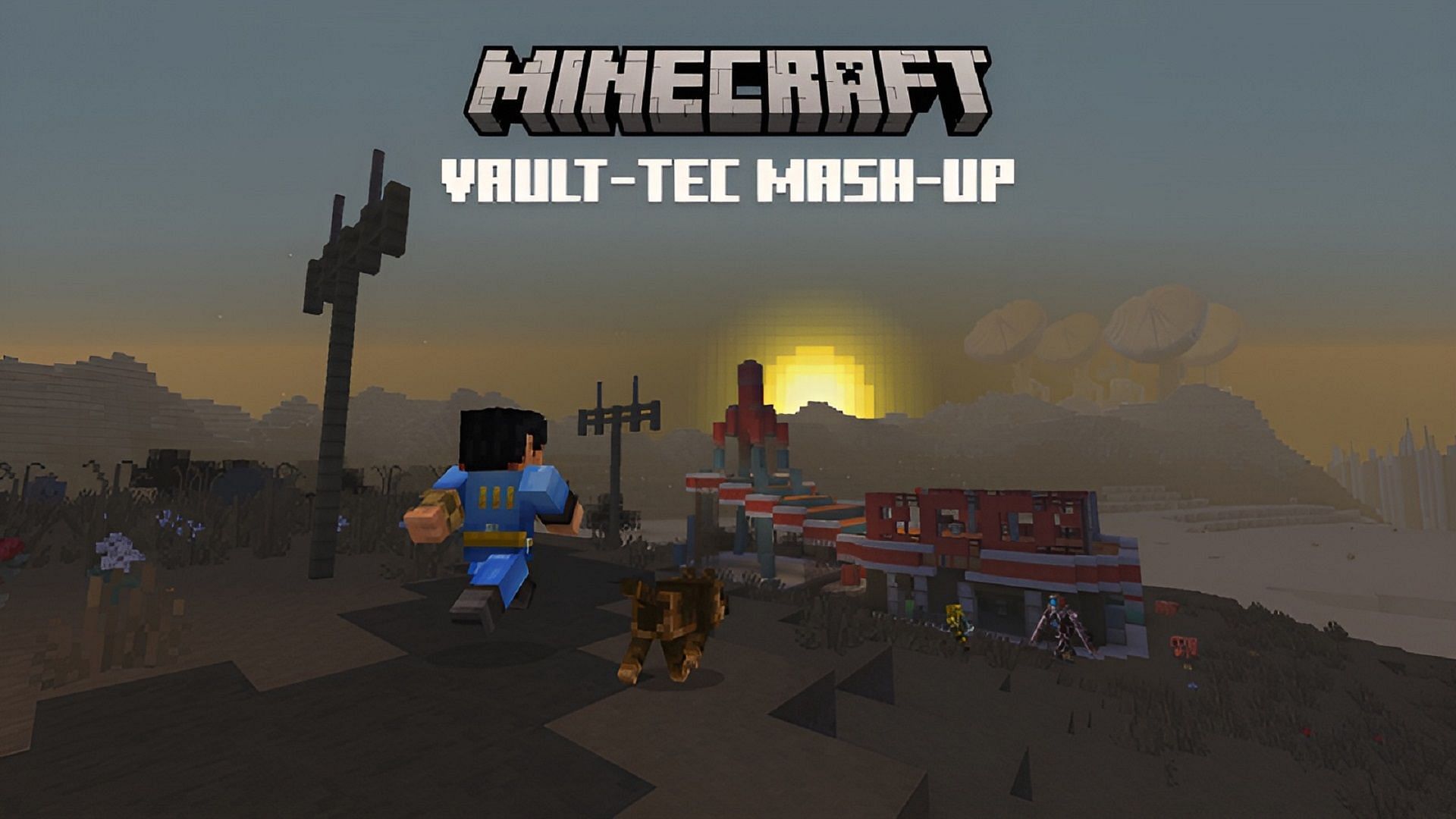 Enter the wasteland in this Fallout-themed Minecraft DLC (Image via Mojang/Bethesda)