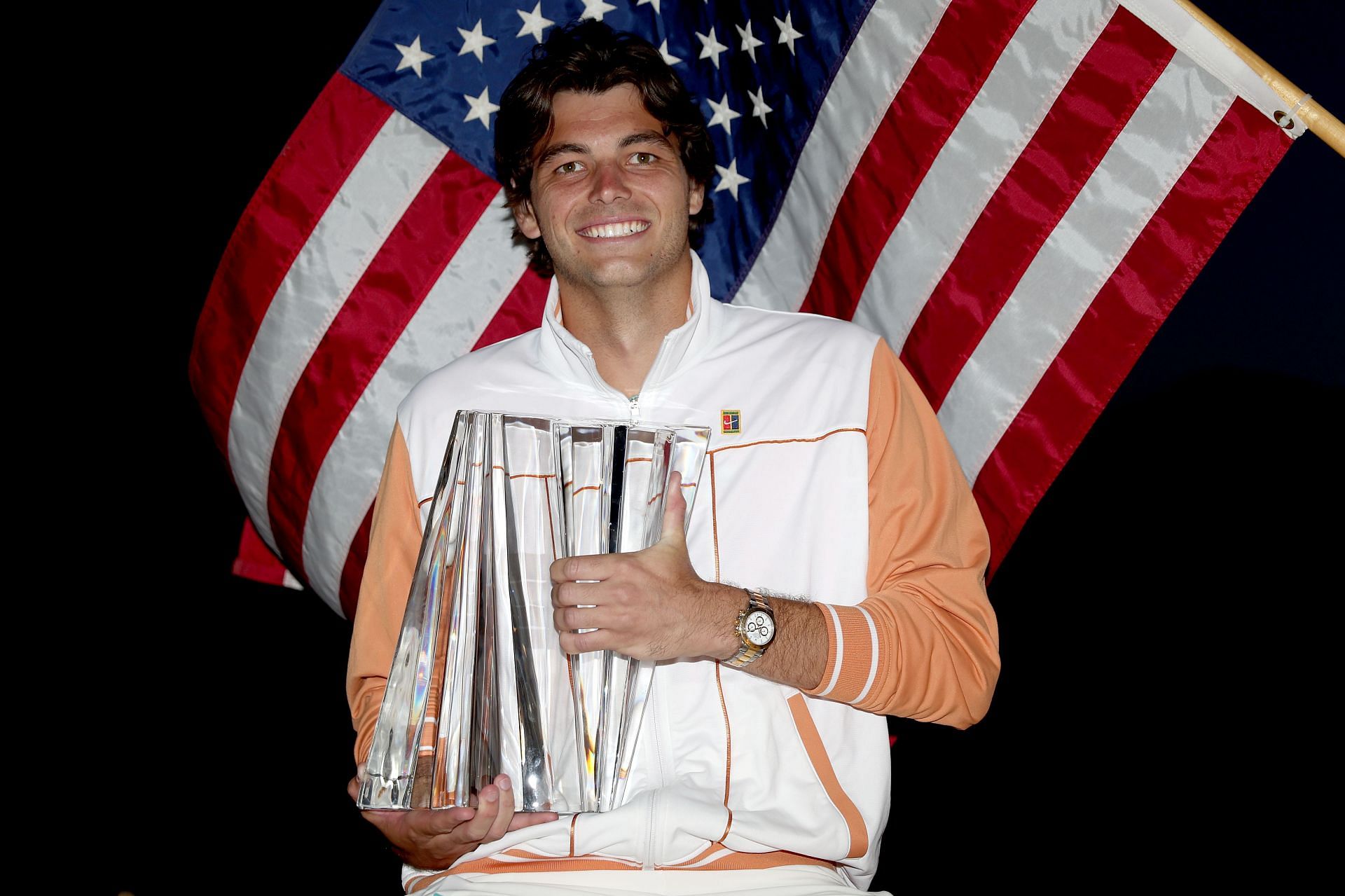 Taylor Fritz pictured after winning the 2022 Indian Wells Masters