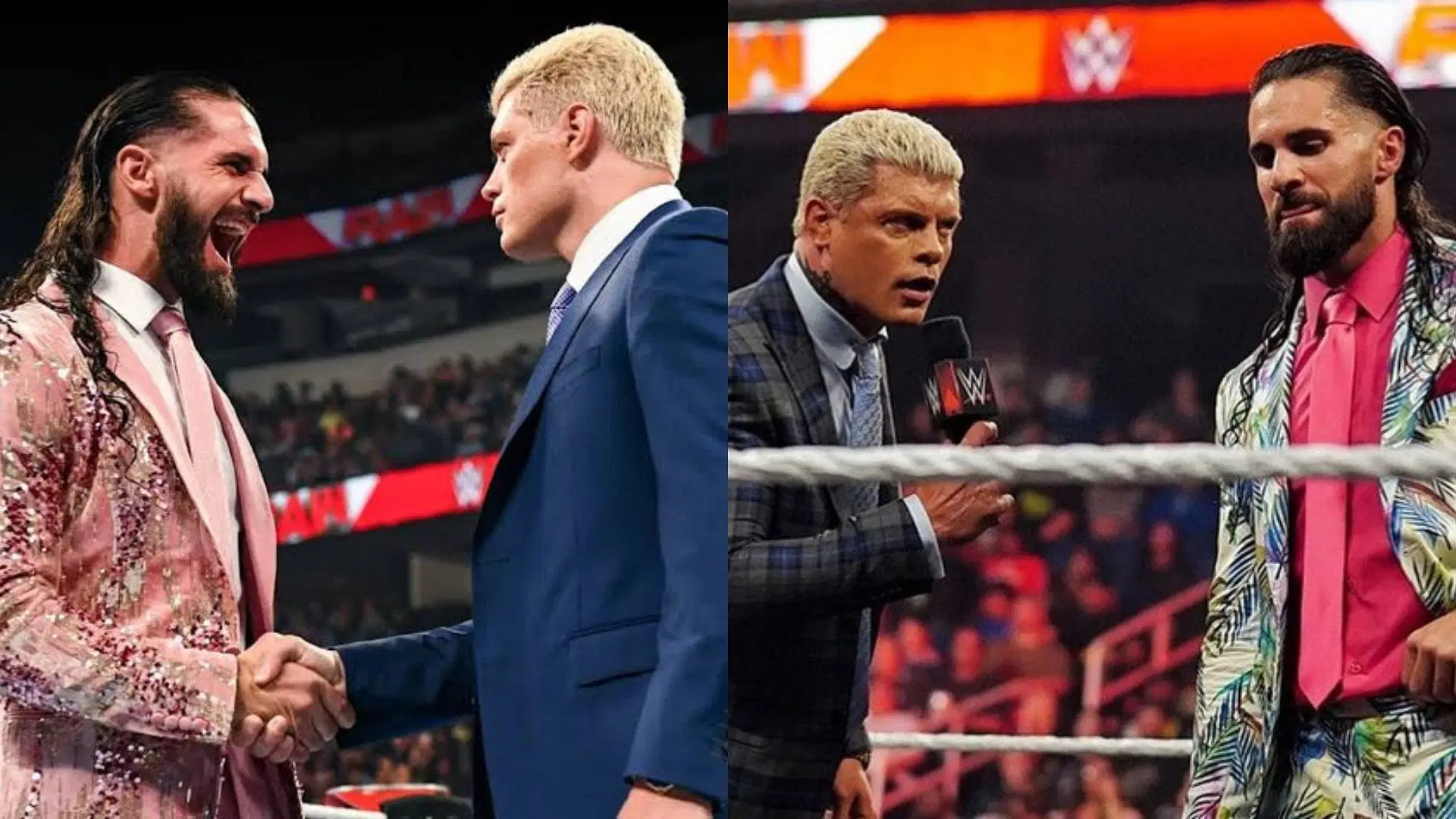 WWE सुपरस्टार सैथ रॉलिंस और कोडी रोड्स 