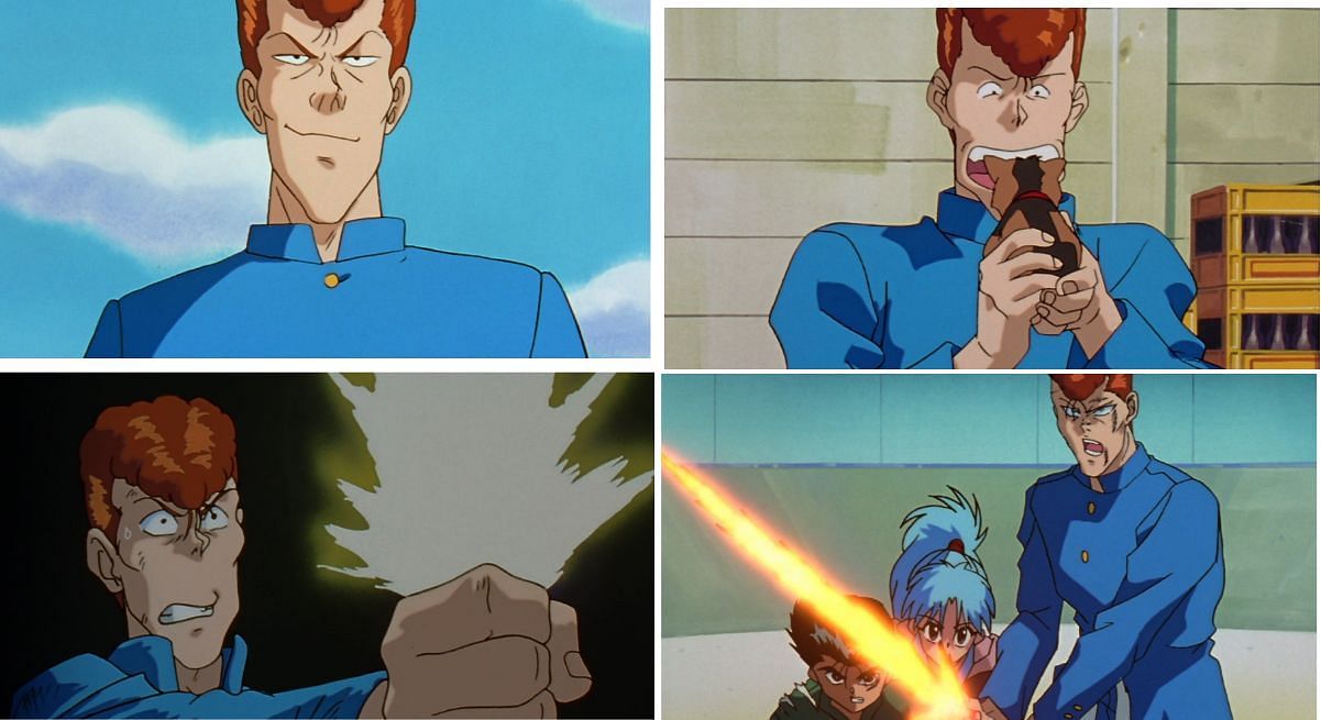 Kuwabara throughout Yu Yu Hakusho (Image via Studio Pierrot)