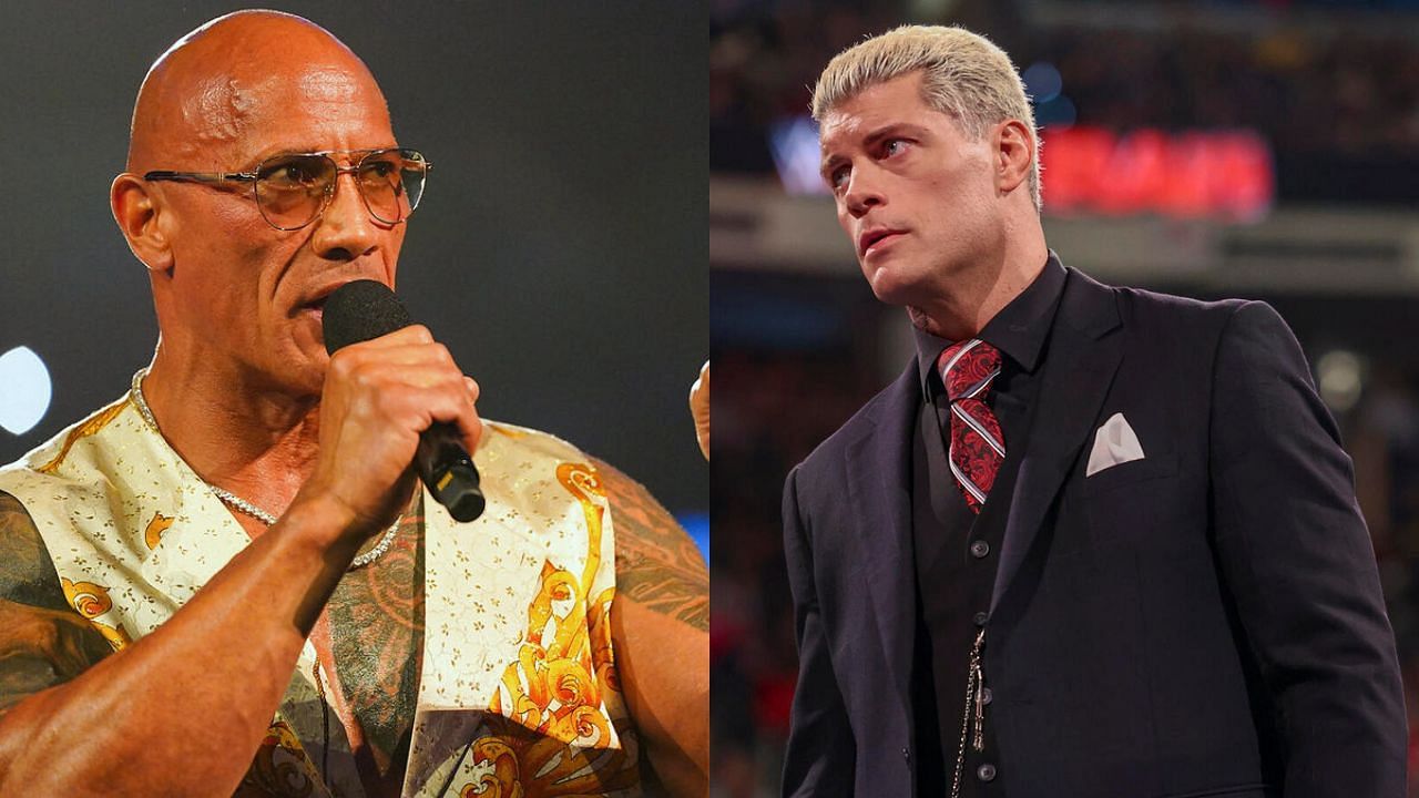 The Rock (left) and Cody Rhodes (right)