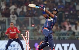 [Watch] Nicholas Pooran furious with himself after being bowled by Kagiso Rabada in LSG vs PBKS match of IPL 2024