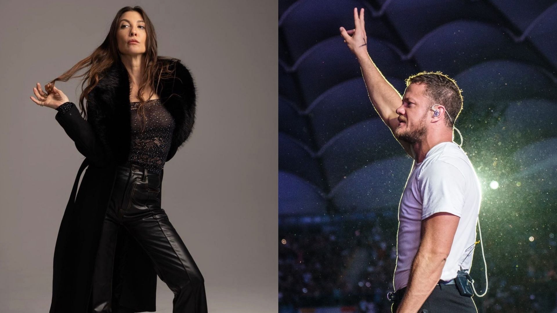 Aja Volkman finalizes divorce with Dan Reynolds. (Images via Instagram/@ajavolkman &amp; X/@Imaginedragons)