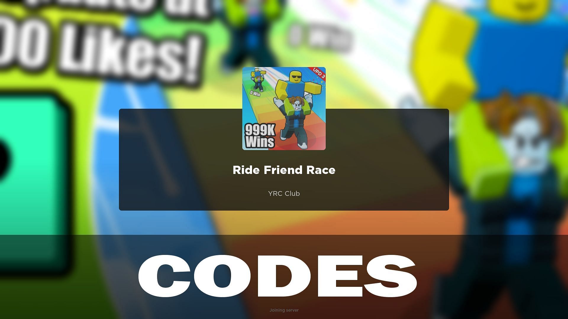 Ride Friend Race codes