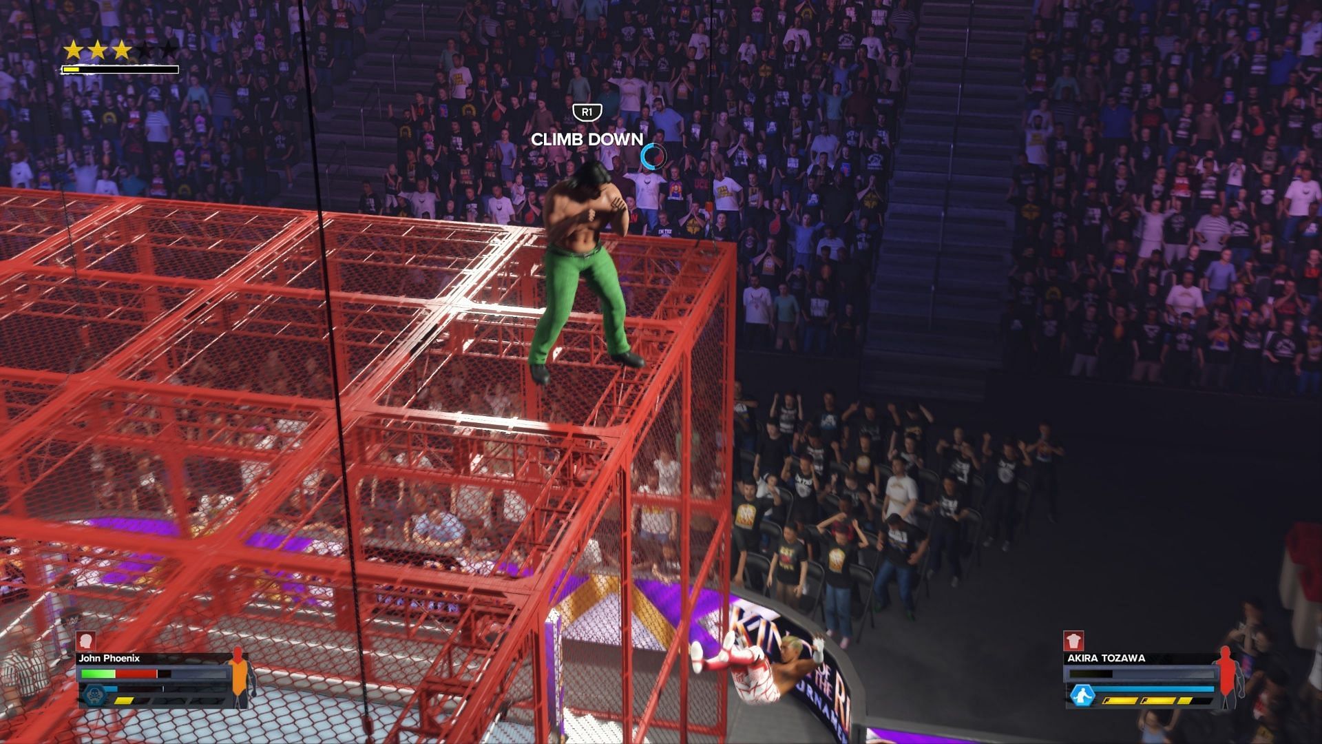 Use a finisher, or just keep attacking until they plummet to the ground (Image via 2K Games)