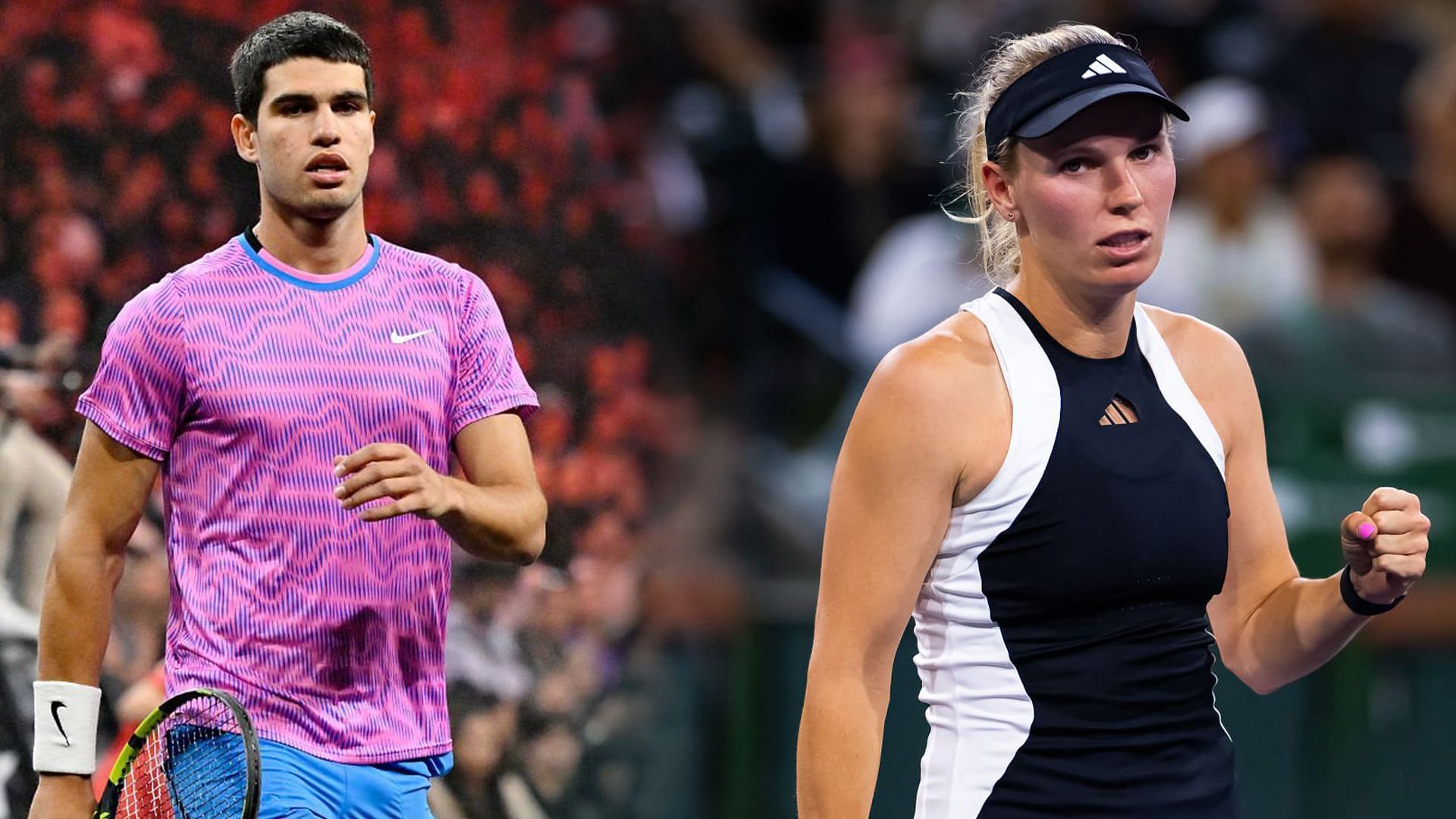 Carlos Alcaraz and Caroline Wozniacki will be in action on Tuesday at the 2024 BNP Paribas Open.